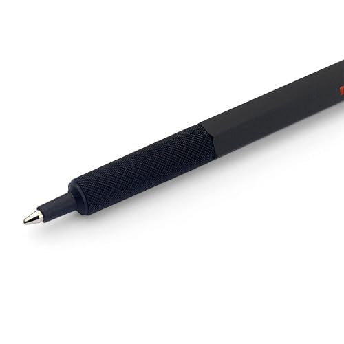 rOtring 600 Ballpoint Pen Medium Point Black Ink Black Barrel Refillable Smooth Writing NonSlip Grip - Image 3