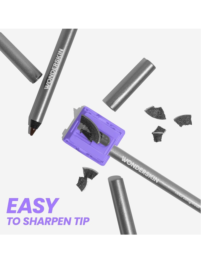 Wonderskin Wonderskin 1440 Longwear Black Eyeliner Pencil - Waterproof, Sharpenable Black Eyeliner Pencil and Smudge Proof Eye Liner Pencils (Liquorice) - Image 3
