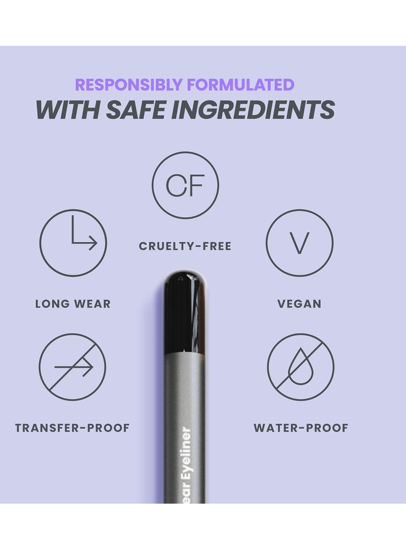 Wonderskin Wonderskin 1440 Longwear Black Eyeliner Pencil - Waterproof, Sharpenable Black Eyeliner Pencil and Smudge Proof Eye Liner Pencils (Liquorice) - Image 4