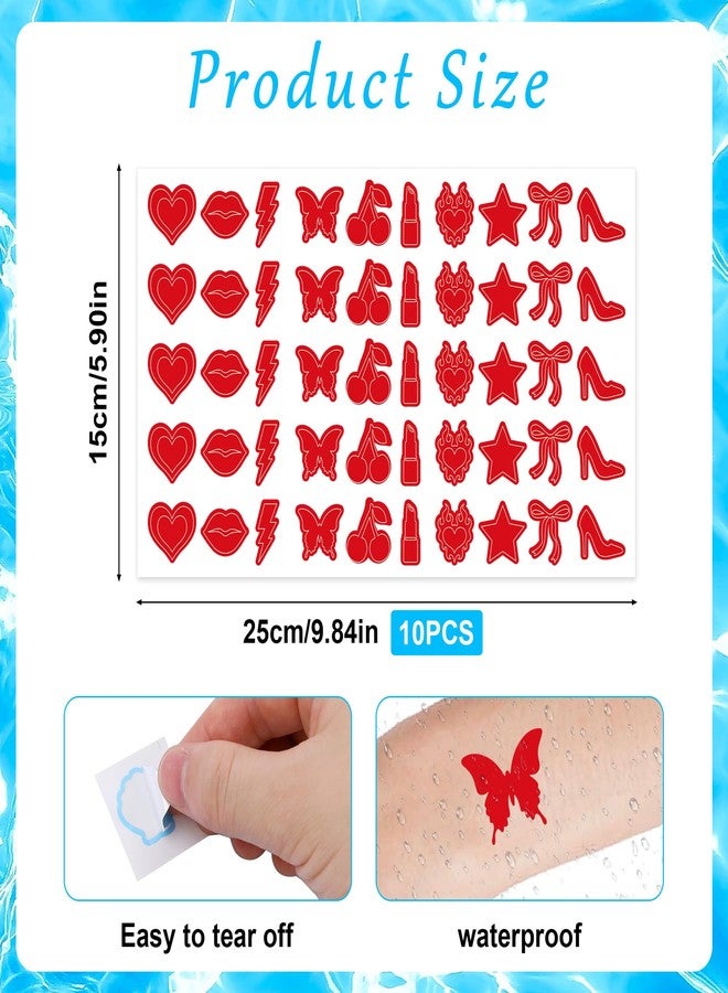 CRASHOT Tanning Bed Stickers, 500 Pcs Conquette Body Art Decals, Waterproof Self Adhesive Tanning Stickers for Women Summer Beach Sunbathing - Image 2
