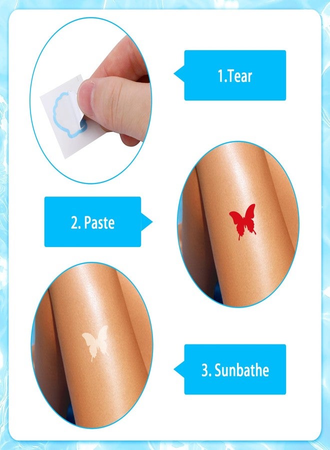 CRASHOT Tanning Bed Stickers, 500 Pcs Conquette Body Art Decals, Waterproof Self Adhesive Tanning Stickers for Women Summer Beach Sunbathing - Image 3