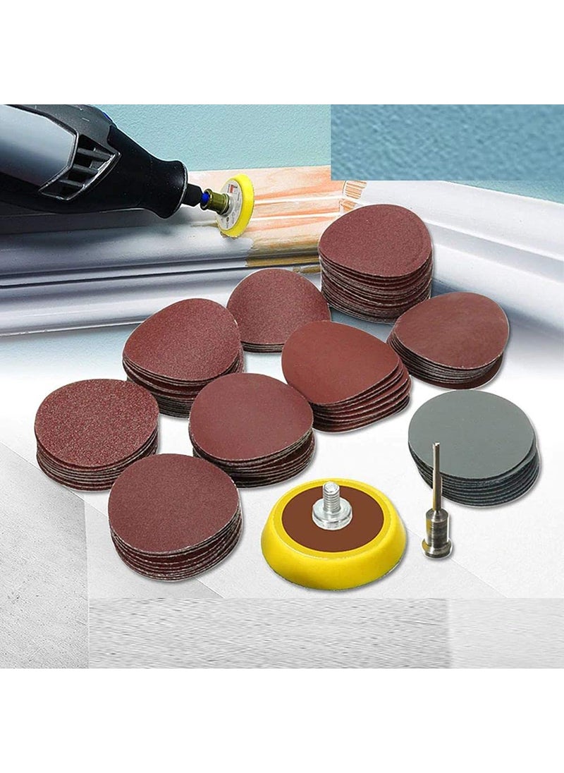 DIY Crafts DIY Crafts CTDIYHI53680 Industrial 1 inch Sandpaper Grit 6080100120240 1 inch Backer Plate 18inch Shank Loop Sanding Pad Abrasives  - Image 4