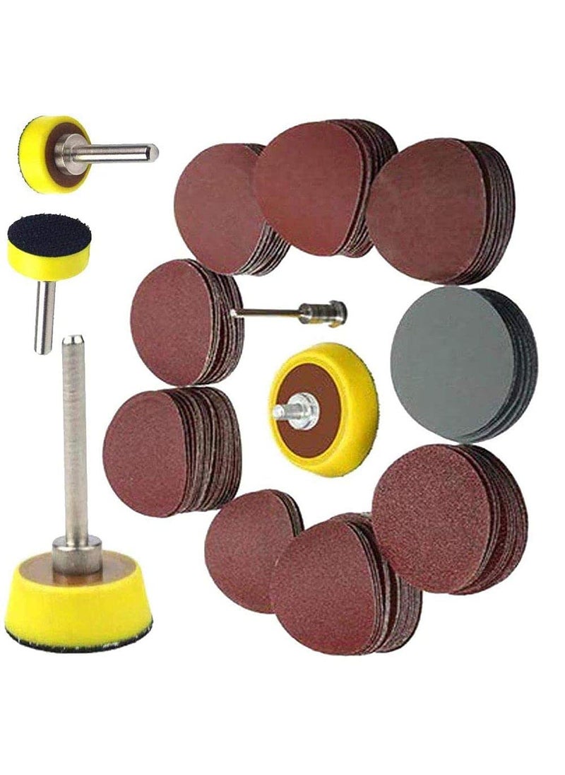 DIY Crafts DIY Crafts CTDIYHI53680 Industrial 1 inch Sandpaper Grit 6080100120240 1 inch Backer Plate 18inch Shank Loop Sanding Pad Abrasives  - Image 1