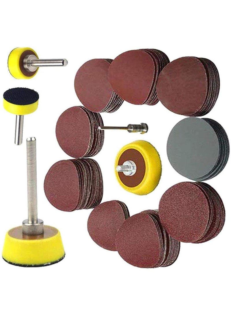 DIY Crafts DIY Crafts CTDIYHI53680 Industrial 1 inch Sandpaper Grit 6080100120240 1 inch Backer Plate 18inch Shank Loop Sanding Pad Abrasives  - Image 3