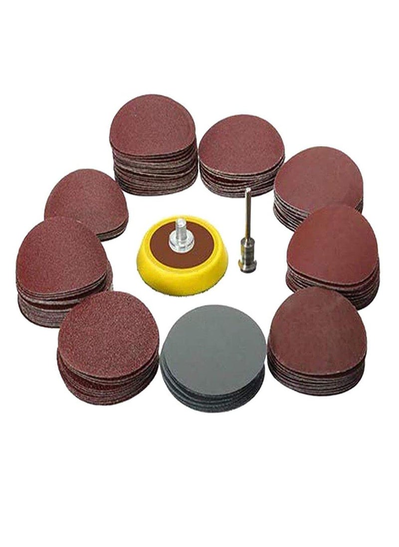 DIY Crafts DIY Crafts CTDIYHI53680 Industrial 1 inch Sandpaper Grit 6080100120240 1 inch Backer Plate 18inch Shank Loop Sanding Pad Abrasives  - Image 2