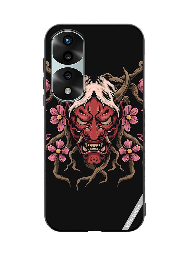 VR CREATIVE غطاء حماية لهاتف Honor 70 Pro بتصميم قناع الشيطان متعدد الألوان - Image 1