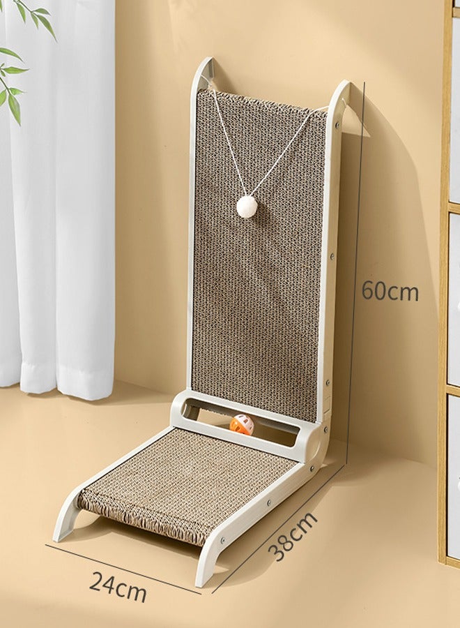 ZCM-HAPPY Durable Big L-Shaped Cat Scratching Board Wear-Resistant, Anti-Chip, and Scratch-Resistant Corrugated Paper Claw Grinding Solution - Image 2