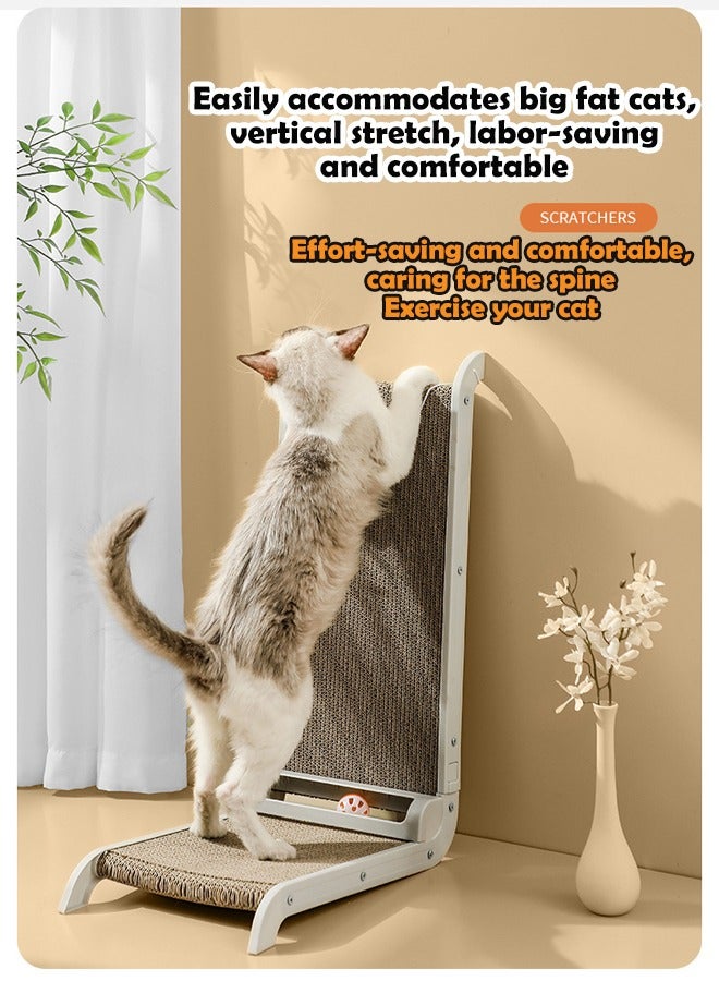 ZCM-HAPPY Durable Big L-Shaped Cat Scratching Board Wear-Resistant, Anti-Chip, and Scratch-Resistant Corrugated Paper Claw Grinding Solution - Image 5