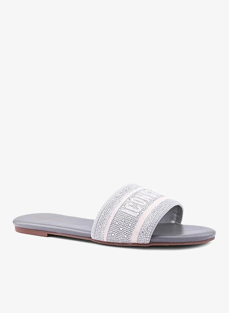 IconStyle Embellished Slide Sandals