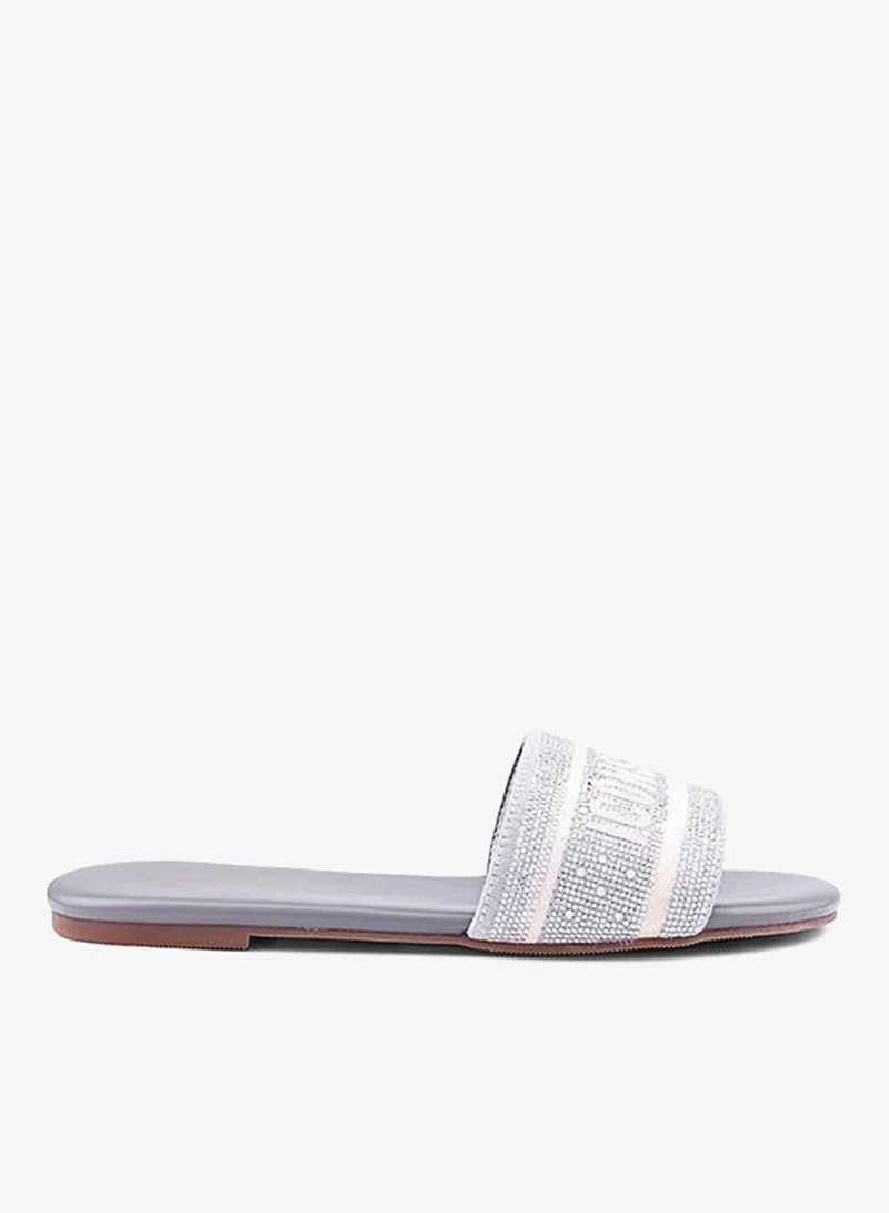 IconStyle Embellished Slide Sandals