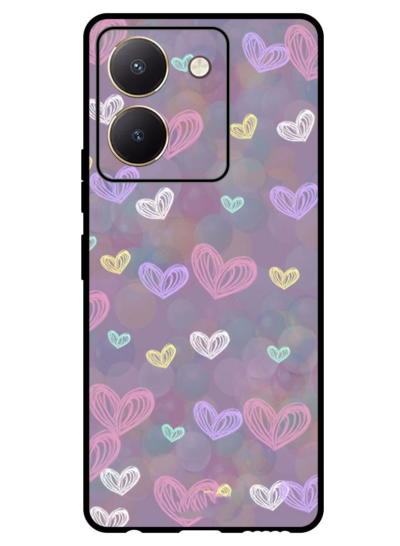 Theodor Protective Case Anti Scratch Shock Proof Bumper Cover For Vivo Y27s Small Hearts (4) - Image 1