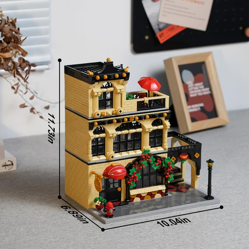 ENJBRICK Flowers City Restaurant Assembly Square Building kit for Adutls,Creator Building Sets for Girls 8-12 Years 1489 pcs - Image 3