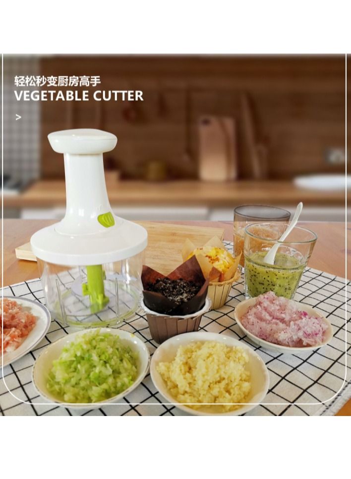 قطاعة خضروات يدوية، كسارة ثوم، مطحنة لحم، مفرمة طعام صغيرة، مطحنة لحم فواكه، ضغط يدوي - Image 3