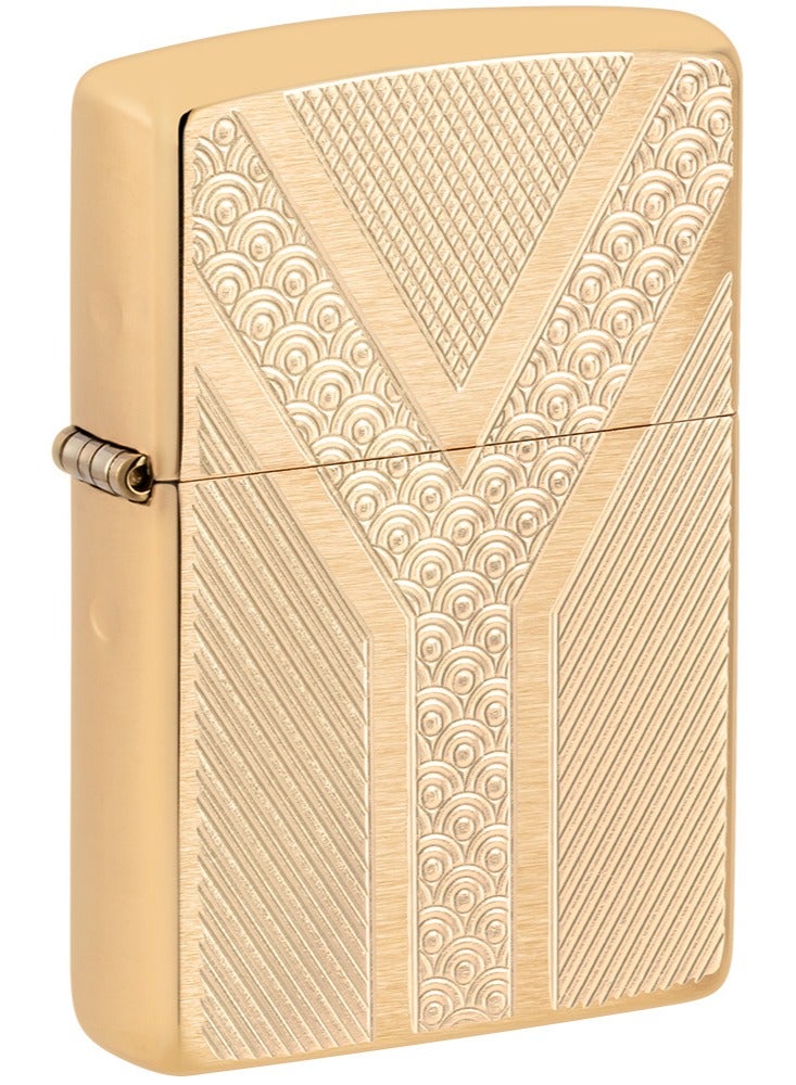 Zippo Ae401574 168 علم جنوب أفريقيا درع نحاسي مصقول ولاعة مقاومة للرياح - Image 1