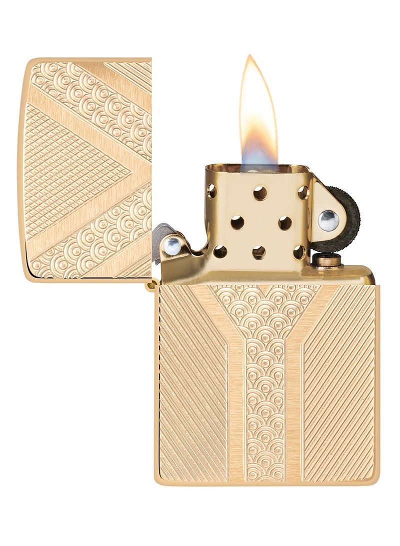 Zippo Ae401574 168 علم جنوب أفريقيا درع نحاسي مصقول ولاعة مقاومة للرياح - Image 3