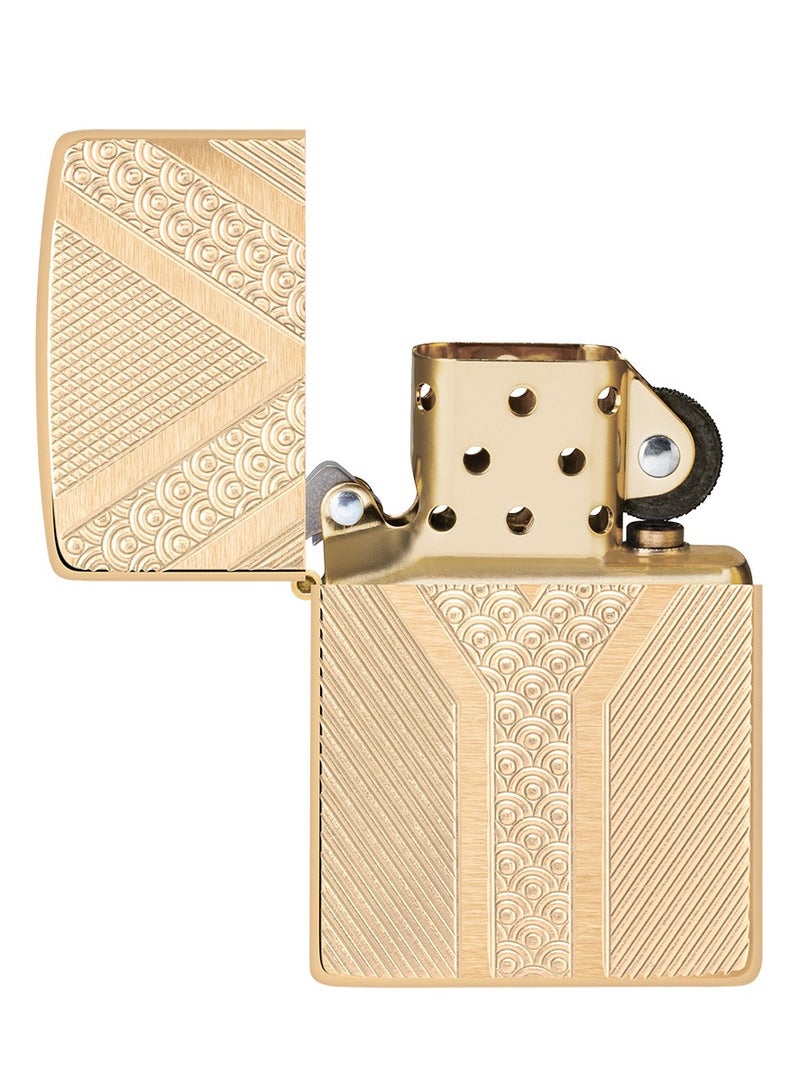 Zippo Ae401574 168 علم جنوب أفريقيا درع نحاسي مصقول ولاعة مقاومة للرياح - Image 4