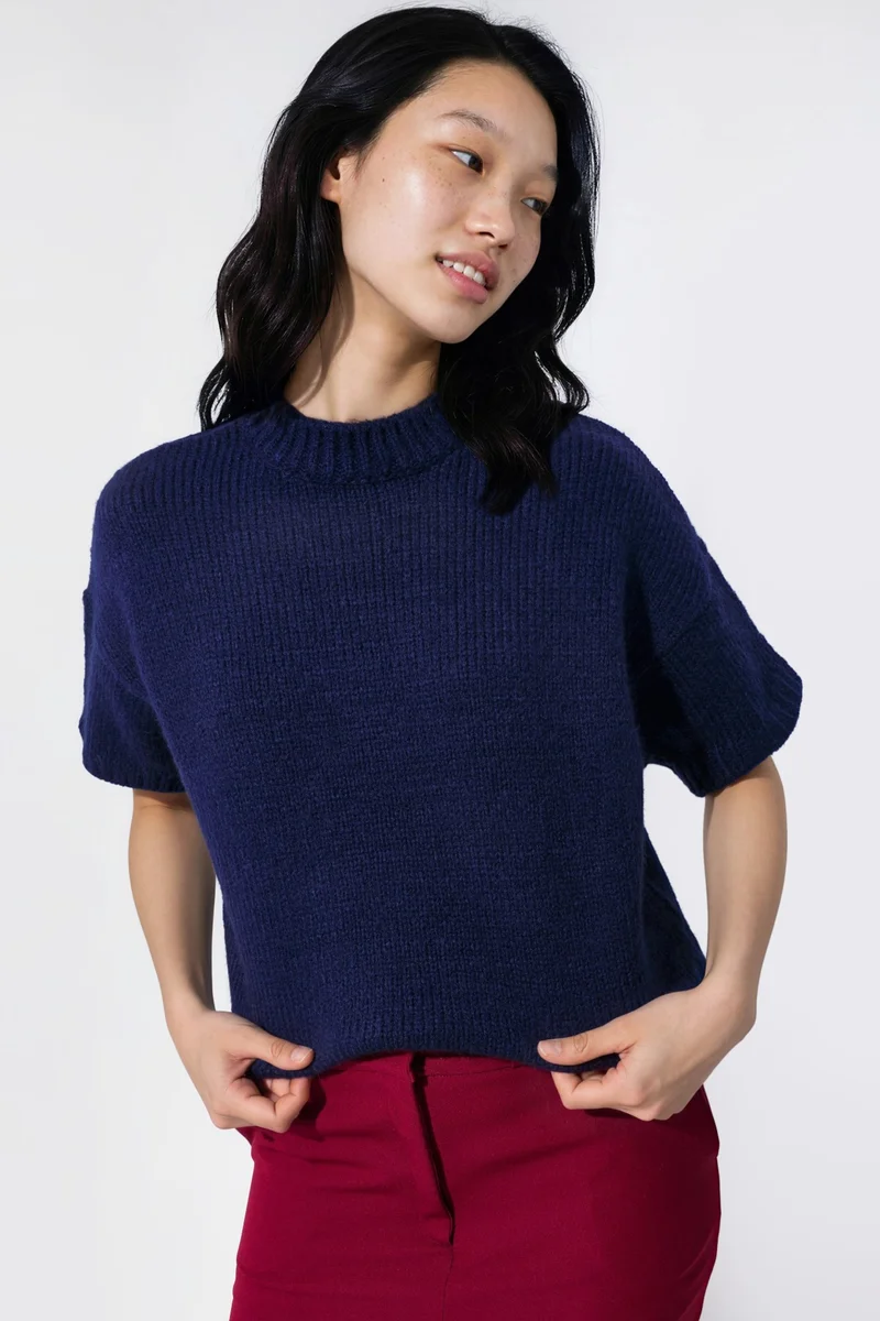هيكاب Relaxed Fit Crew Neck Knitwear Sweater