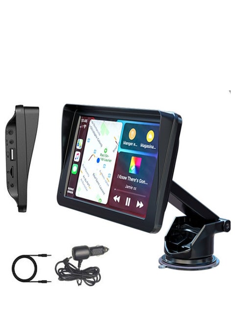 7 Inch Wireless CarPlay & Android Auto Car Stereo - HD Touchscreen with AHD Night Vision Camera, GPS Navigation, Bluetooth MP5 Player & Voice Control (Reverse Assist System)