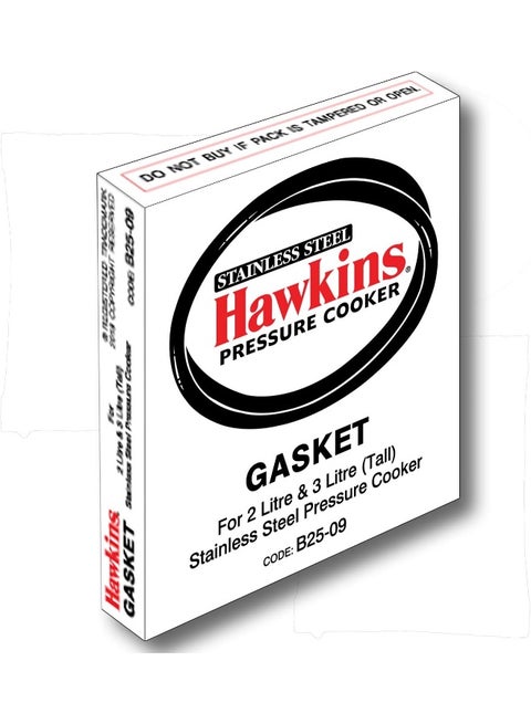 Pressure Cooker Gasket Rubber Seal suitable for 2 L & 3L (Tall) Stainless Steel Hawkins Pressure Cookers and 3L Stainless Steel Contura Pressure Cookers(B25-09), Black