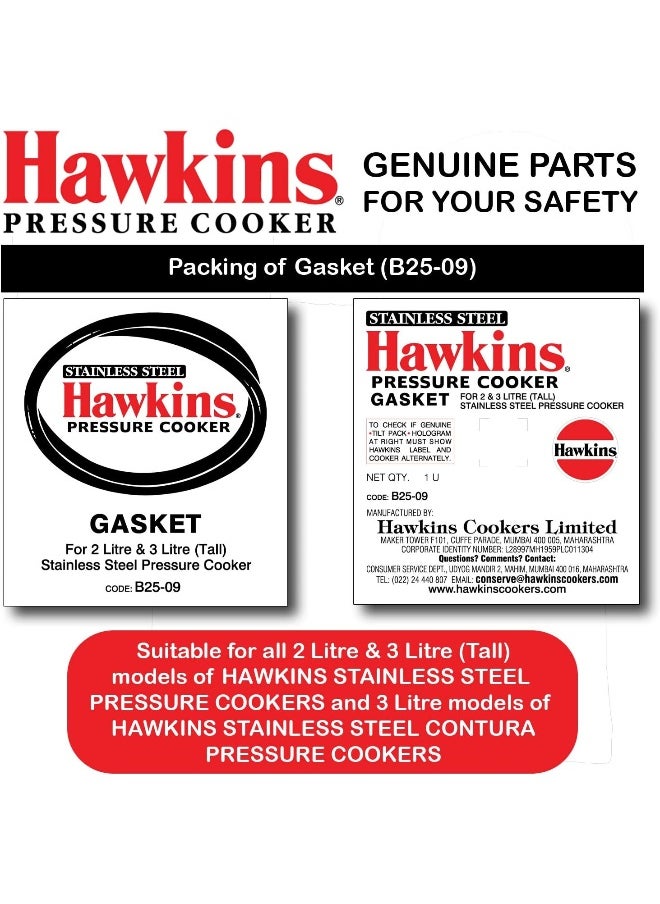 Hawkins Gasket for 2-3L (Tall) SS & 3L SS Contura Pressure Cooker - pzsku/Z8EDE56A2BE5FF4B8FA30Z/45/_/1739212810/c302637f-67f1-40cf-a4bc-8127d3b13491