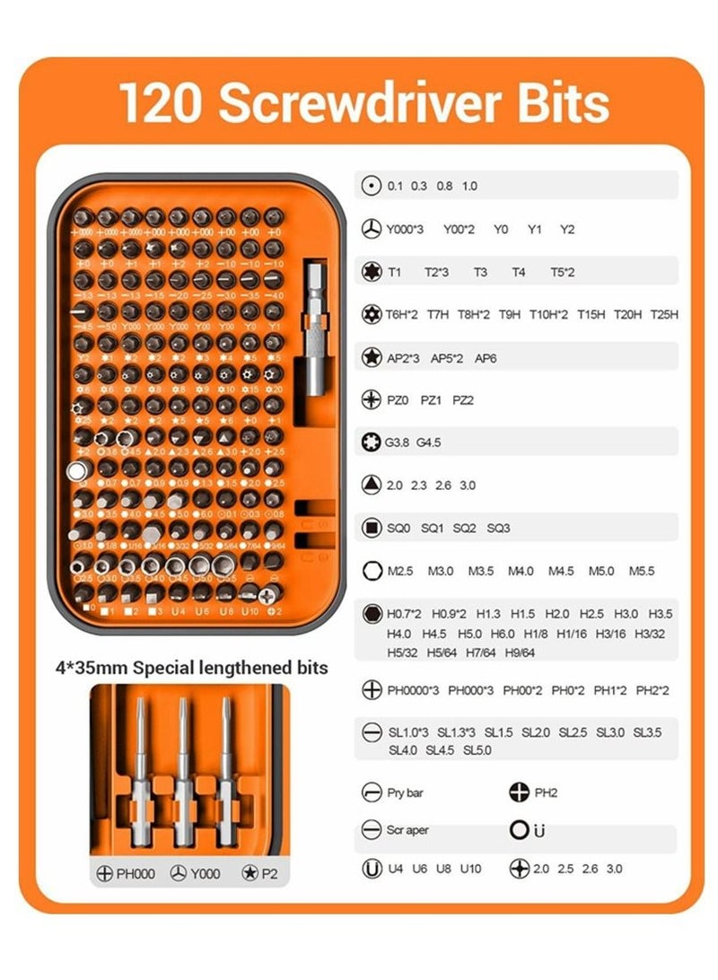Cool Baby COOLBABY Precision Screwdriver Set New Version 130 in 1 Screwdriver Kit with 120 Screwdriver Bits  Repair Tool Kit With Magnetizer For Smart Phone  Household  - Image 3