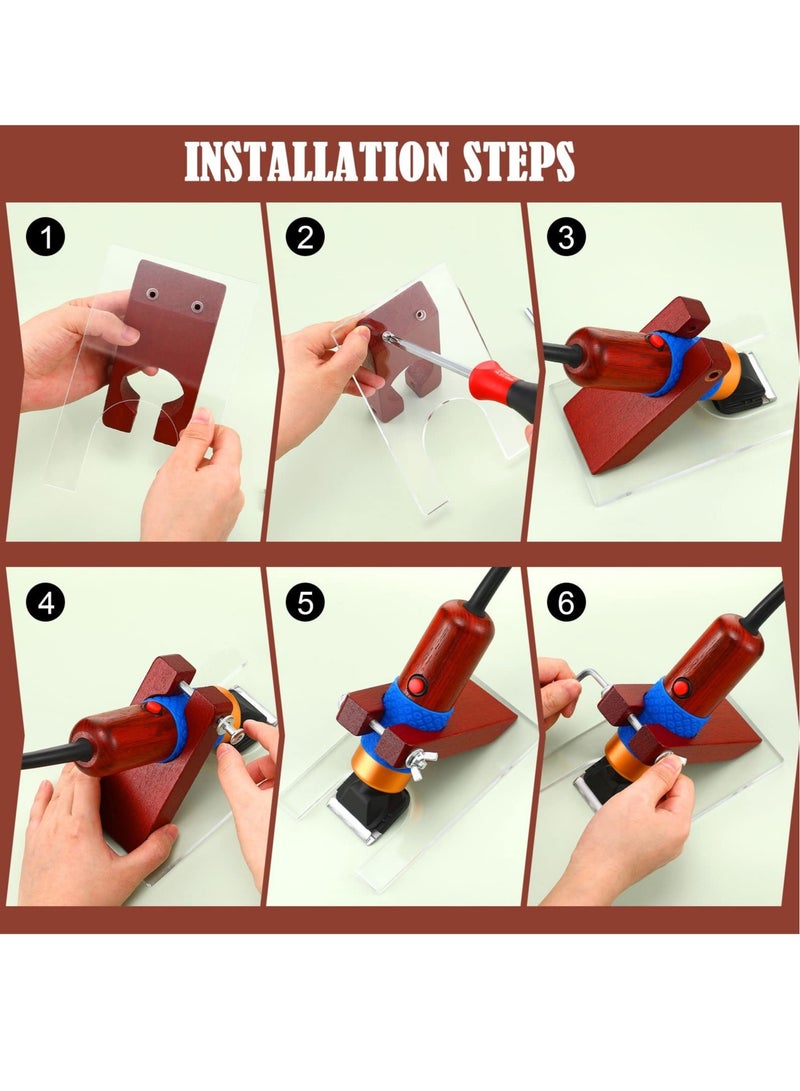 Barakah Shearing Guide for Carpet Trimmer, Rug Tufting Carver Holder Base, Acrylic Shearing Guide for Rug Tufting to Keep Your Rug Surface Uniform Excluding Carpet Trimmer - Image 3