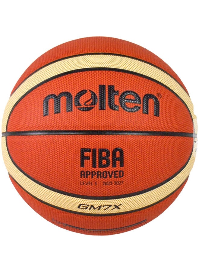 molten كرة سلة حجم 7 Gm7X، معتمدة من الاتحاد الدولي لكرة السلة Bgm7X، كرة سلة للتدريب والمنافسات الداخلية والخارجية - Image 3