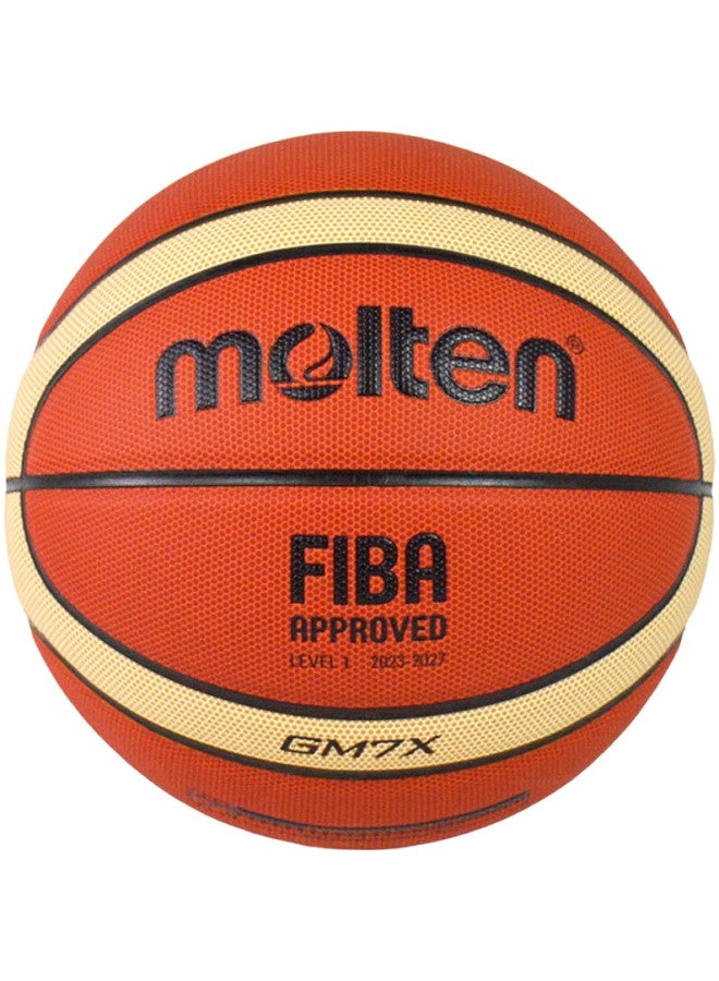 molten كرة سلة حجم 7 Gm7X، معتمدة من الاتحاد الدولي لكرة السلة Bgm7X، كرة سلة للتدريب والمنافسات الداخلية والخارجية - Image 2