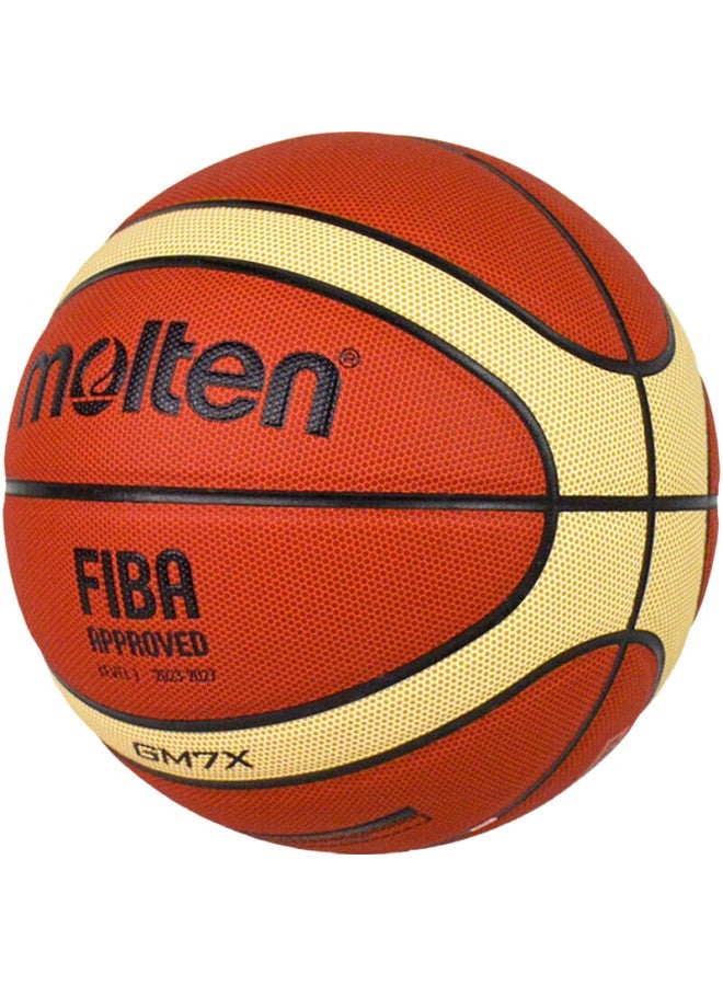 molten كرة سلة حجم 7 Gm7X، معتمدة من الاتحاد الدولي لكرة السلة Bgm7X، كرة سلة للتدريب والمنافسات الداخلية والخارجية - Image 1