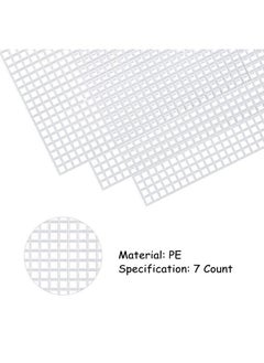 Pllieay 30 Pieces 6 Count Plastic Mesh Canvas Sheets For Embroidery, Acrylic Yarn Crafting, Knit And Crochet Projects (4.1 X 4.1 Inch)  - Image 3