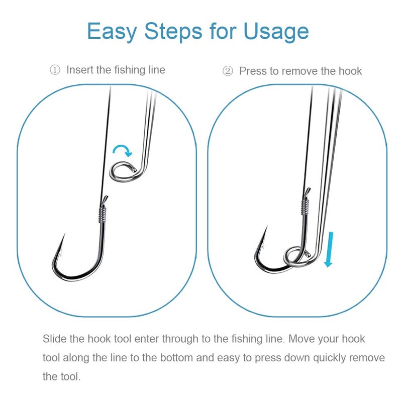 Zitehya Fish Hook Remover Tool, 4 Pack Fishing Hook Quick Removal Devices with Storage Tube, Security Hook Extractor Equipment, Fishing Gear Dehooker Tools for Adult - Image 2