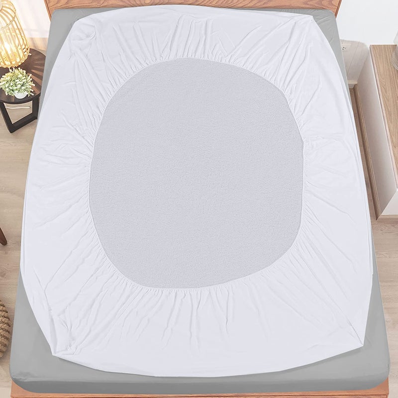 Utopia Bedding Premium Waterproof Terry Mattress Protector Full 200 GSM  Mattress Cover  Breathable  Fitted Style with Stretchable Pockets (White) - Image 4