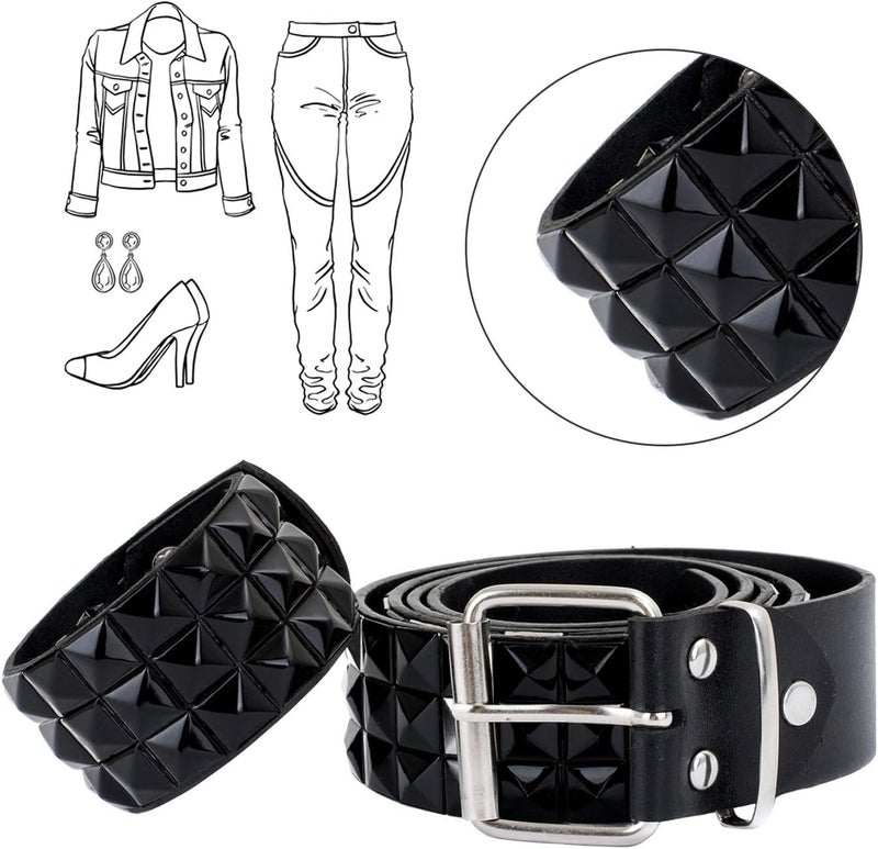 Jovitec 400 Pieces 10 mm Square Rivets Bag Leather Clothing Shoes Rivet Handicraft DIY Spikes Spots Studs Accessories with Straight Tipped Scratch Awl Craft Tool Black - Image 3