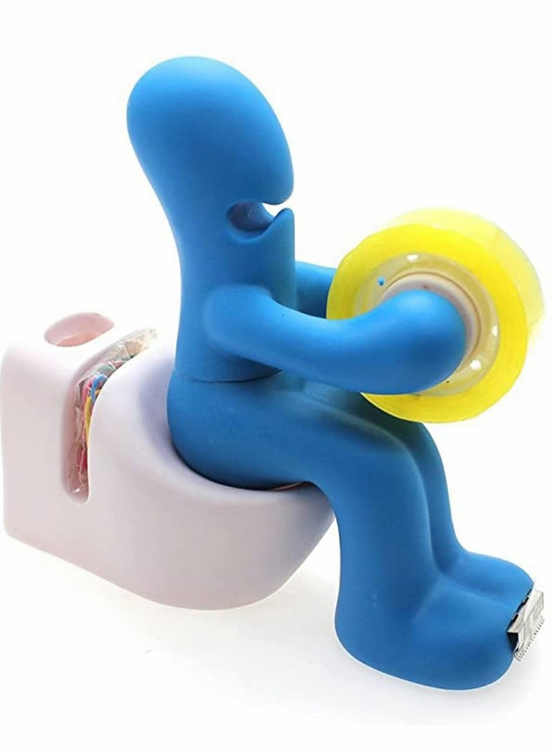 KASTWAVE Tape Dispenser, Tape Supply Station, Funny Accessory for Office, Home or School, Fun Novelty Desk Tidy and Desktop Holder Includes Paper Clips, Ideal Present - Image 1