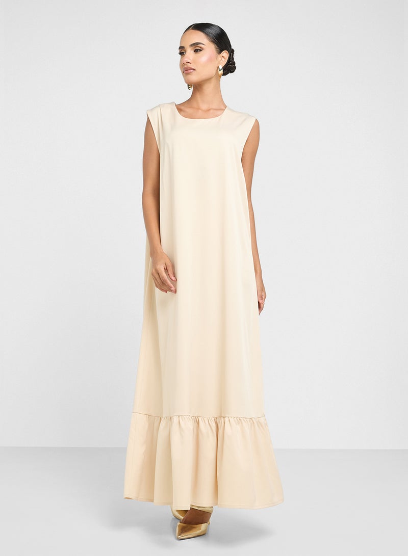 Khizana Printed Abaya With Inner - Image 4