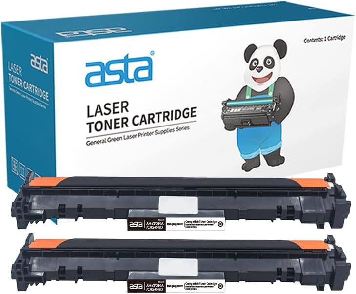 2PCS 19A Drum Unit CF219A Universal CRG-049D Compatible For HP Canon LaserJet Pro M104 MFP M132fW imageCLASS LBP113W MF112 Printer C F 219 19 A CRG 049 D pr Office Printing Smooth Print - Image 1