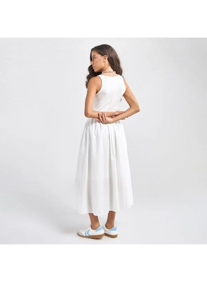 Splash FAV Sleeveless Poplin Midi Dress