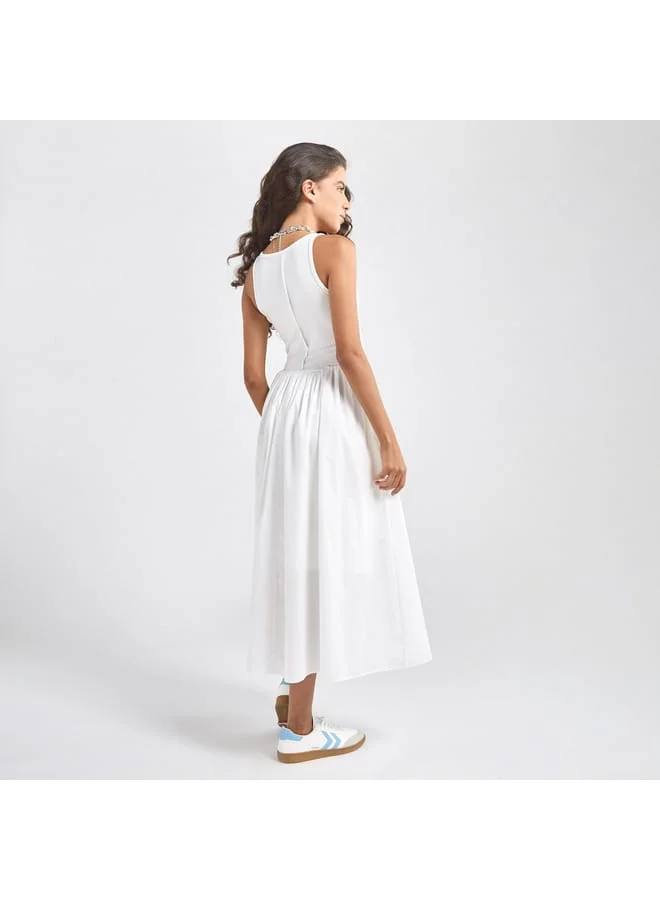 Splash FAV Sleeveless Poplin Midi Dress