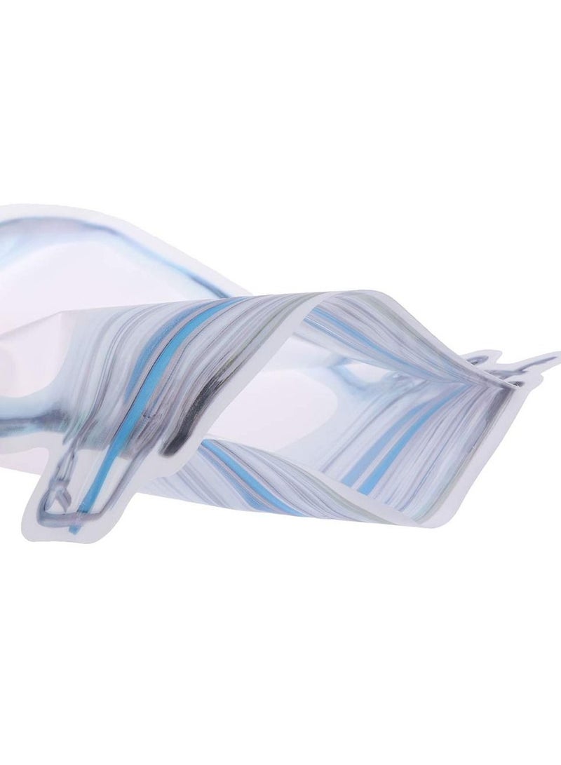 Binshihon 3 Piece Zip Lock Reusable Food Pouch Transparent Multicolour  - Image 3