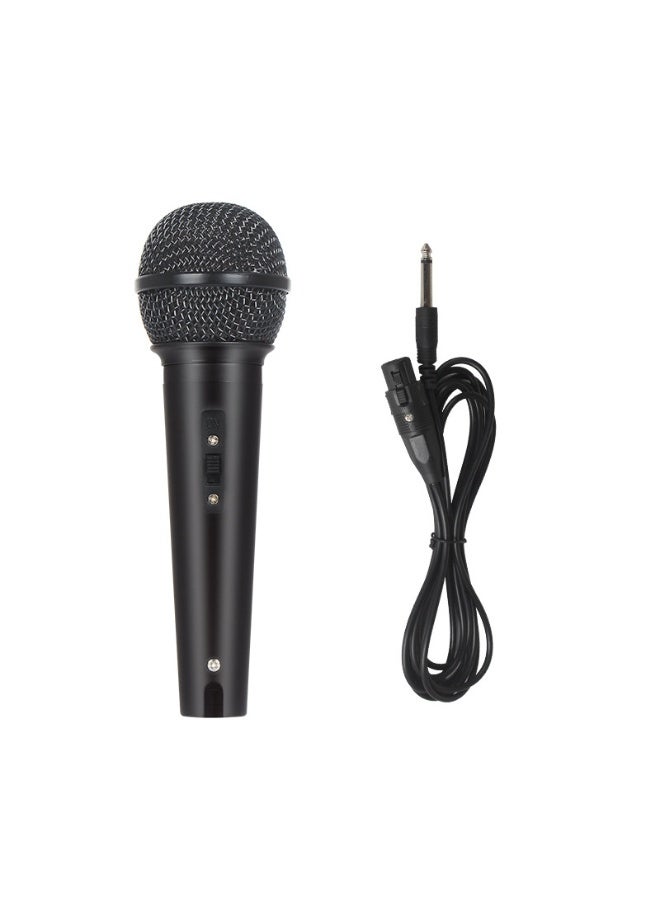 ميكروفون سلكي ديناميكي محمول باليد مزود بزر تشغيل/إيقاف – مقبس ‎6.35‎ مم، كابل بطول ‎3‎ أمتار، نمط قلبي الاتجاه، متوافق مع أجهزة الكاريوكي والمضخمات ومكبرات الصوت - Image 1