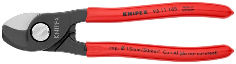 KNIPEX Cable Shears, 6-1/2 In L, 1/0 AWG, Red - Image 1
