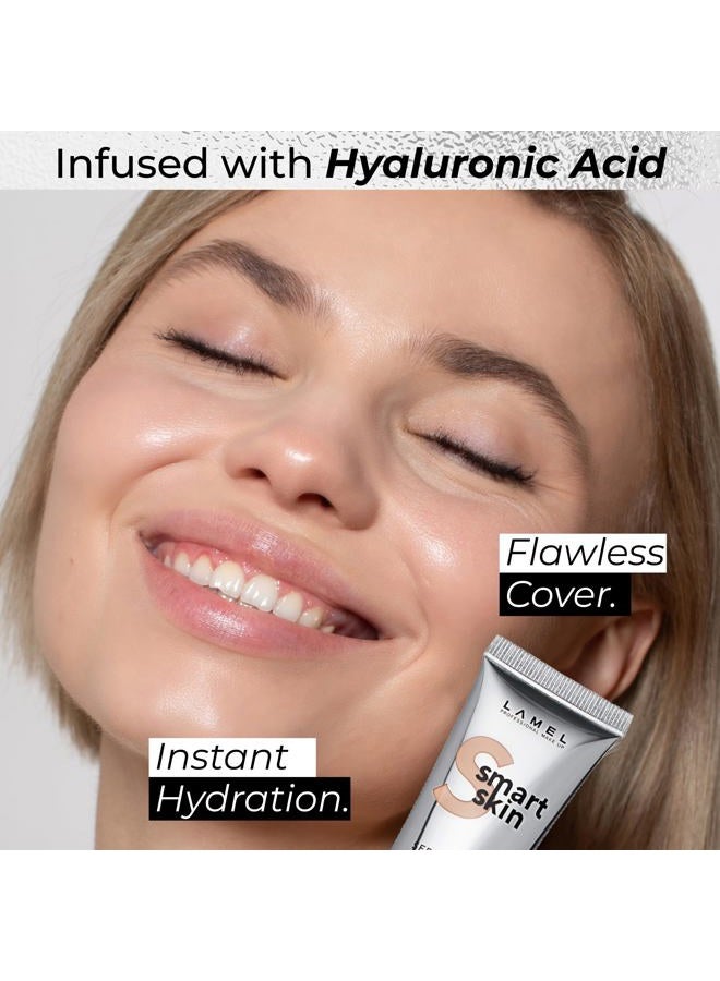 LAMEL Smartskin Serum Tinted Foundation - Hydrating & Nourishing - Hypoallergenic & Skin-Caring - Color Correcting - Anti-Aging Formula with Hyaluronic Acid - 401, 1.18 fl.oz - Image 2