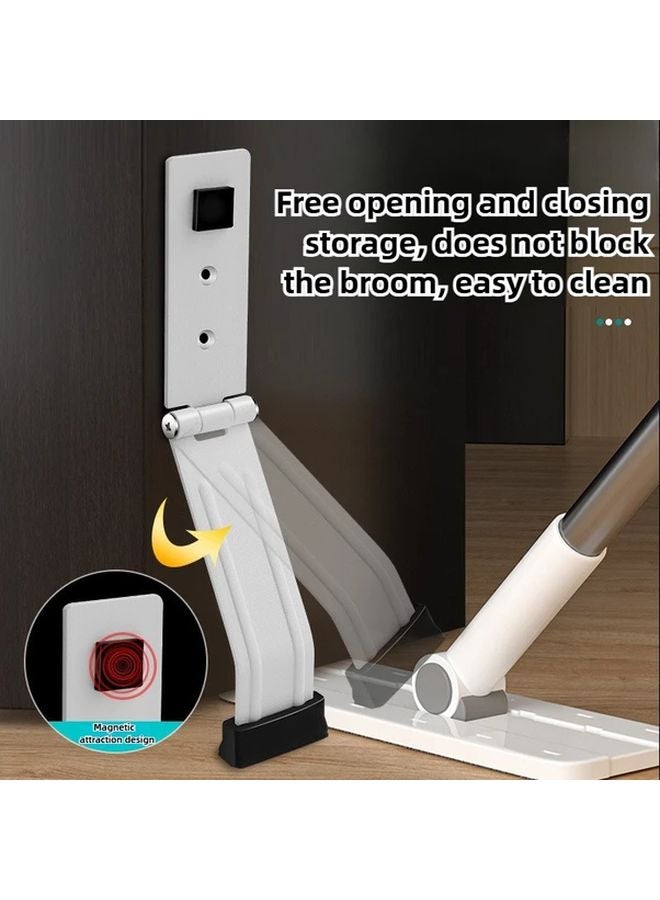 حاجب الباب اللاصق الأبيض ذاتي الالتصاق بدون حفر، حامل دواسة للطوارئ للأبواب الثقيلة - Image 5