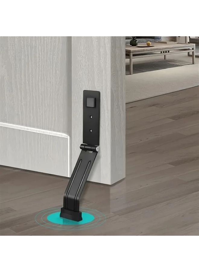 حاجب الباب اللاصق الأبيض ذاتي الالتصاق بدون حفر، حامل دواسة للطوارئ للأبواب الثقيلة - Image 2