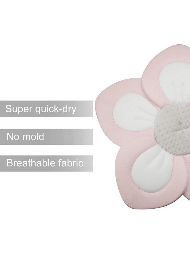 PandaEar Baby Bath Pad for Infant Newborn | Soft Flower 5 Petals for Sink Bathtub Essentials Shower Gift (Pink) - Image 2