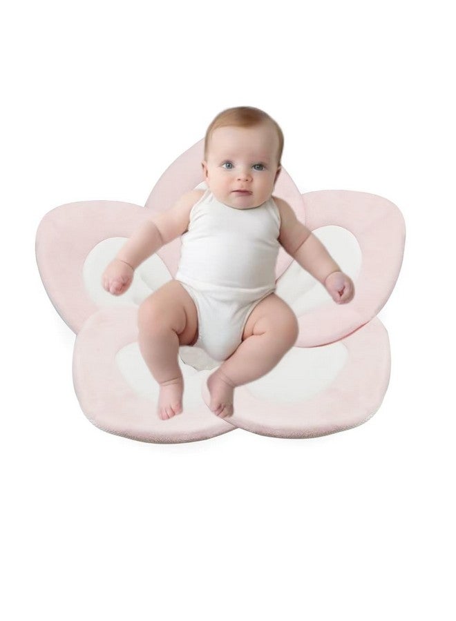 PandaEar Baby Bath Pad for Infant Newborn | Soft Flower 5 Petals for Sink Bathtub Essentials Shower Gift (Pink) - Image 1