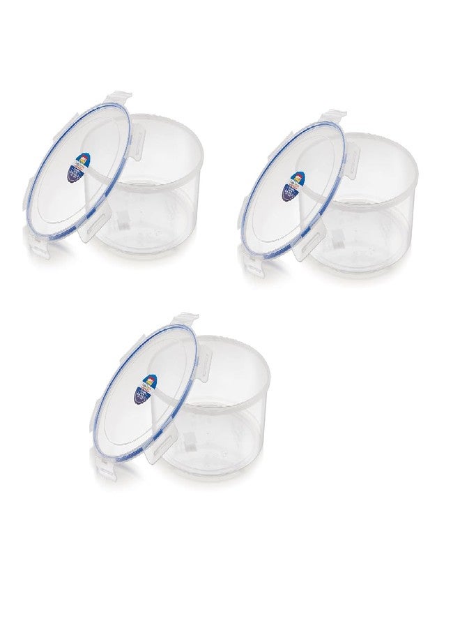 Aristo Lock & Fresh 1110 Multi-Purpose Plastic Containers With Lid For Kitchen Storage Pulses, Rice,Snacks,Multipurpose Use |Food Grade Bpa Free Leak, Set of 3 Transparent - Image 1