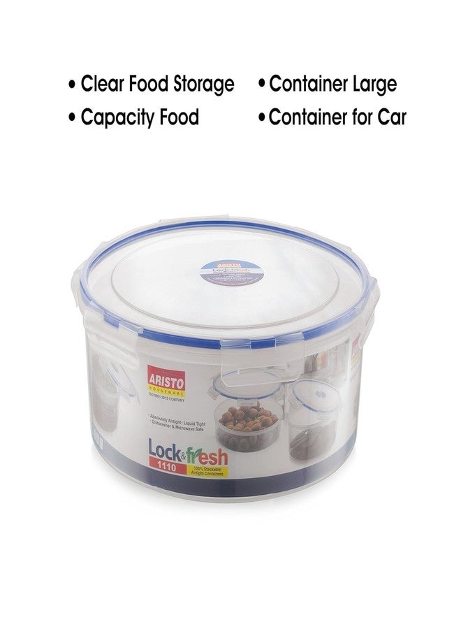 Aristo Lock & Fresh 1110 Multi-Purpose Plastic Containers With Lid For Kitchen Storage Pulses, Rice,Snacks,Multipurpose Use |Food Grade Bpa Free Leak, Set of 3 Transparent - Image 5