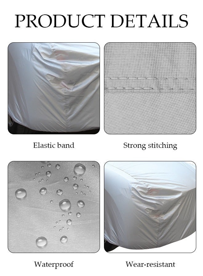 DUNISO Full Car Covers Sunscreen UV Protection Indoor Outdoor Sunscreen Heat Protection DustWind/Water/Weatherproof Anti-Uv Scratch-Resistant Sedan Universal Suit XL - Image 3