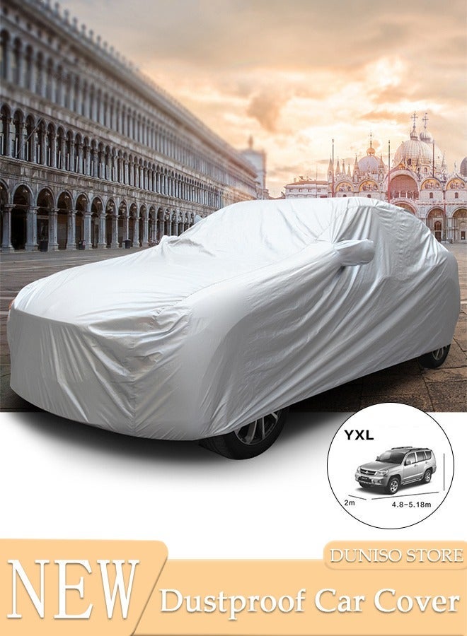 DUNISO Full Car Covers Sunscreen UV Protection Indoor Outdoor Sunscreen Heat Protection DustWind/Water/Weatherproof Anti-Uv Scratch-Resistant Sedan Universal Suit XL - Image 1